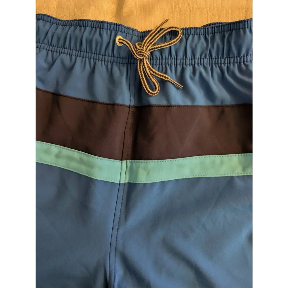 Speedo Blue Striped Swim Shorts XXL